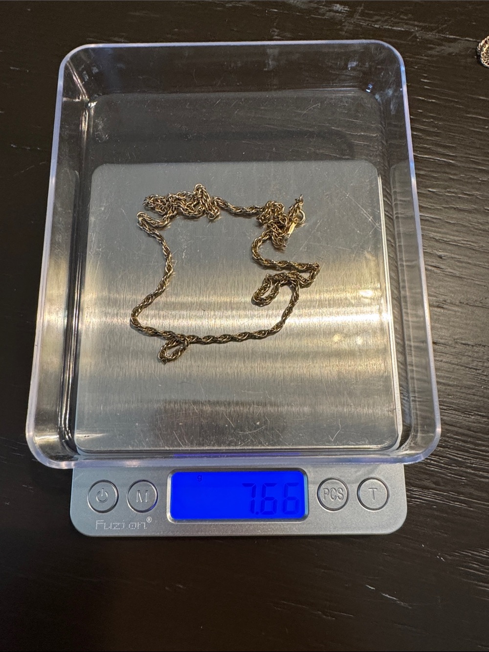 14k Gold Rope Chain Necklace - Picture 4 of 5